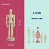 12" (30CM) Wooden Jointed Mannequin - Art Model & Home Decor