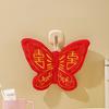 High Value Butterfly Hanging Hand Towel Coral Fleece Cartoon Styled Thick Soft Ultra Absorbent Ideal For Kitchen And Bathroom