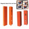 2Pcs 4/5/6 Inch Magnetic Soft Pad Jaw Plain Grooves Soft Nylon Bench Jaw Fixing Protection Pads For Metal Bench Machine Tools