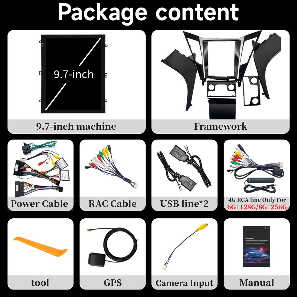 9,7-дюймовый автомобильный радиоприемник мультимедиа видео GPS для Hyundai Sonata Yf 8 2010-2018 экран Android стерео 4G беспроводная навигация стерео G