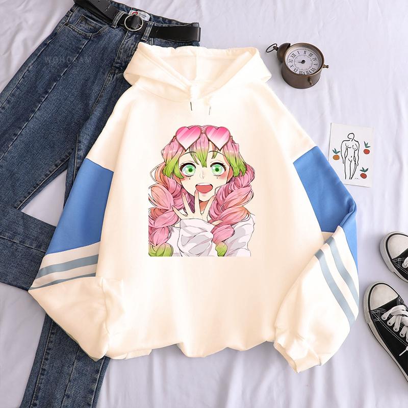 Demon Slayer Anime Sweatshirt Kanroji Miritsu Kawaii Printed Hooded Men Women Hoodies Oversized Streetwear Harajuku Pullover