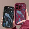 Для iPhone 16 Pro Max 16E 15 14 Pro 13 12 11 чехол с принтом китового дерева, противоударный мягкий защитный чехол для линз из ТПУ с матовым покрытием