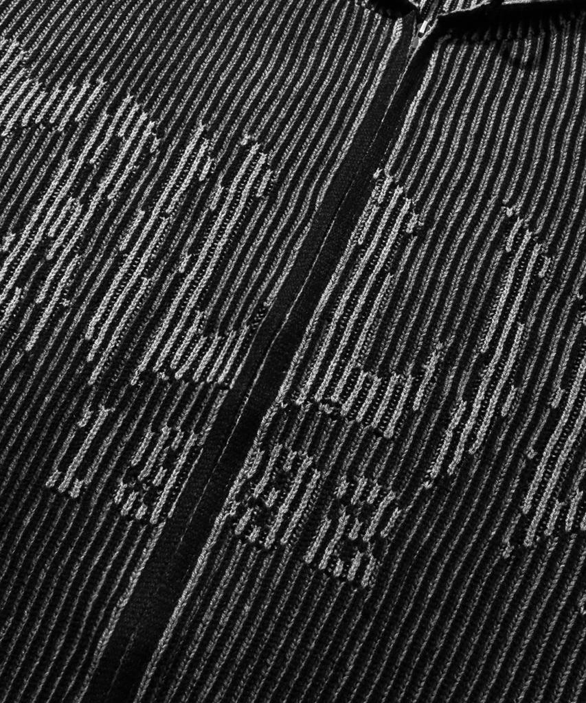 TRILLION Стильный двухцветный вязаный кардиган с капюшоном на молнии с графическим рисунком (черный)