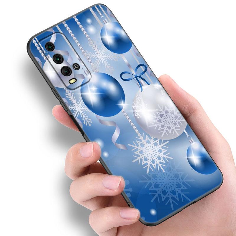 Счастливого Рождества Снеговик Чехол для телефона Для Xiaomi Redmi Note 5 6 9T K20 K40 K50 Pro 7A 8A 9A 9C 9i 10A 10C A1 S2 ТПУ Черная крышка