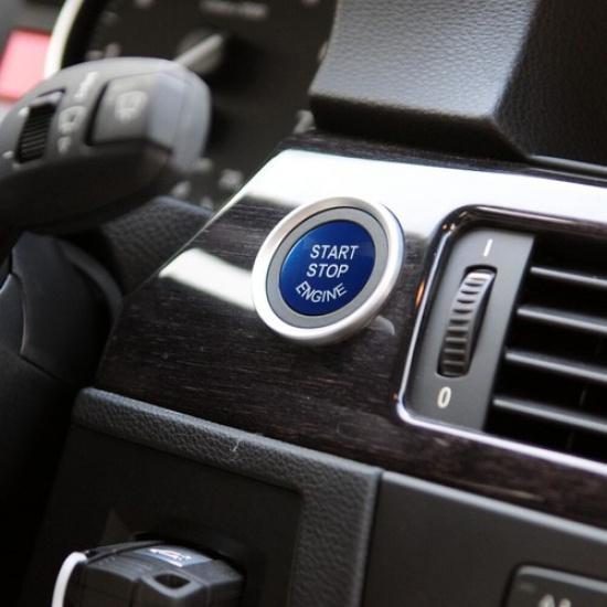Blue Engine Start Stop Button Replace Cover For BMW 3 Series E90 E92 E93 E60 X5
