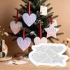 Star DIY Mold Christmas Tree Ornament Silicone Molds with Hanging Loop Reusable Gypsum Casting Molds Plaster Clay Craft