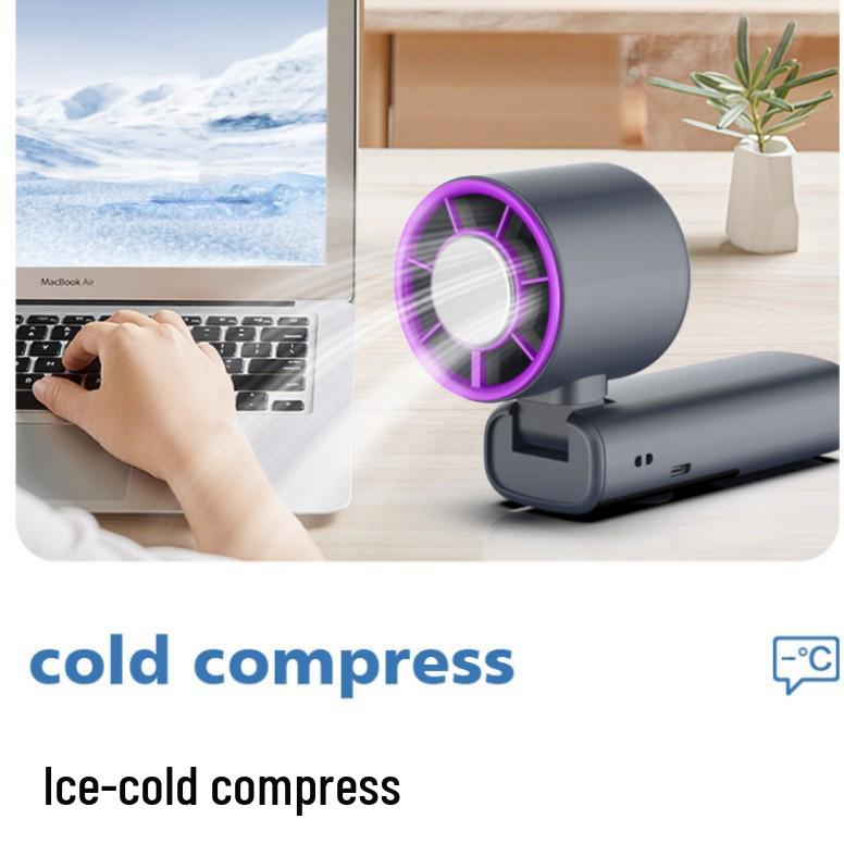 2026 Mini Neck-Hanging Portable Air Conditioner & Handheld Fan with Cooling Ice Pack