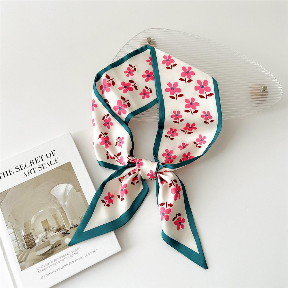 Новые шарфы Шелковые шарфы Женские весенние и осенние длинные декоративные профессиональные шарфы Летние тонкие стили в сочетании с рубашками Стильные