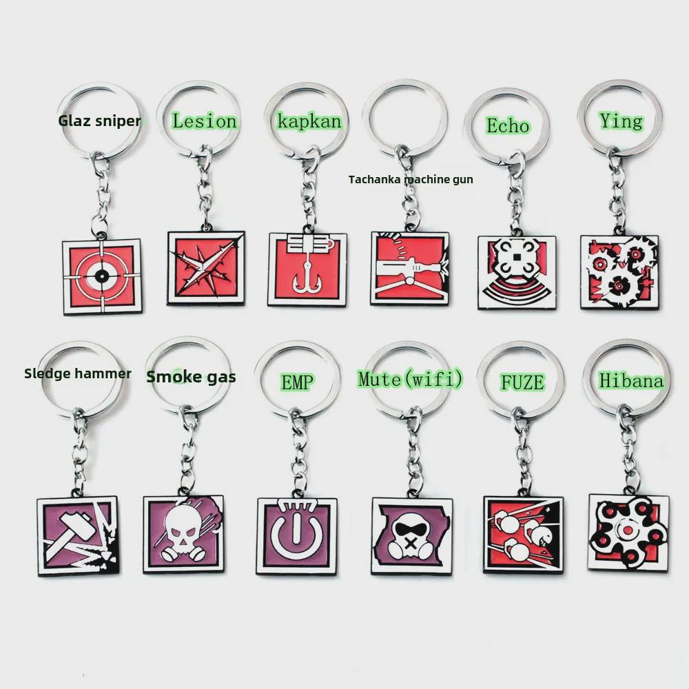 Alloy Keychain Pendant: R6 Anime Game Accessory