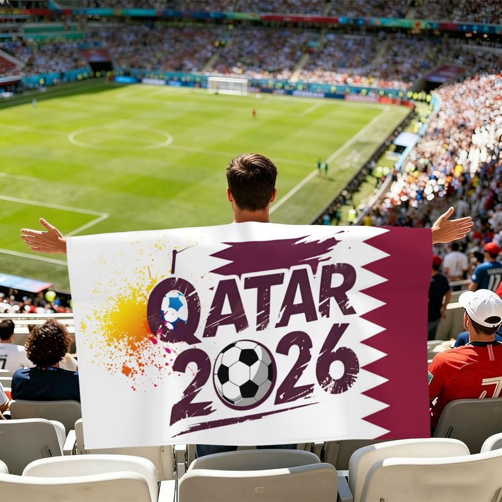 Южная Африка 2026 Фан-накидка для футбольных болельщиков Легкая портативная флаг-шарф болельщика Стадионный аксессуар для мероприятий Чемпионата мира и спортивных собраний