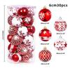 30PCS New Plastic Christmas Balls 6cm DIY Gifts Christmas Tree Ball Ornaments Multicolor Party Supplies New Year