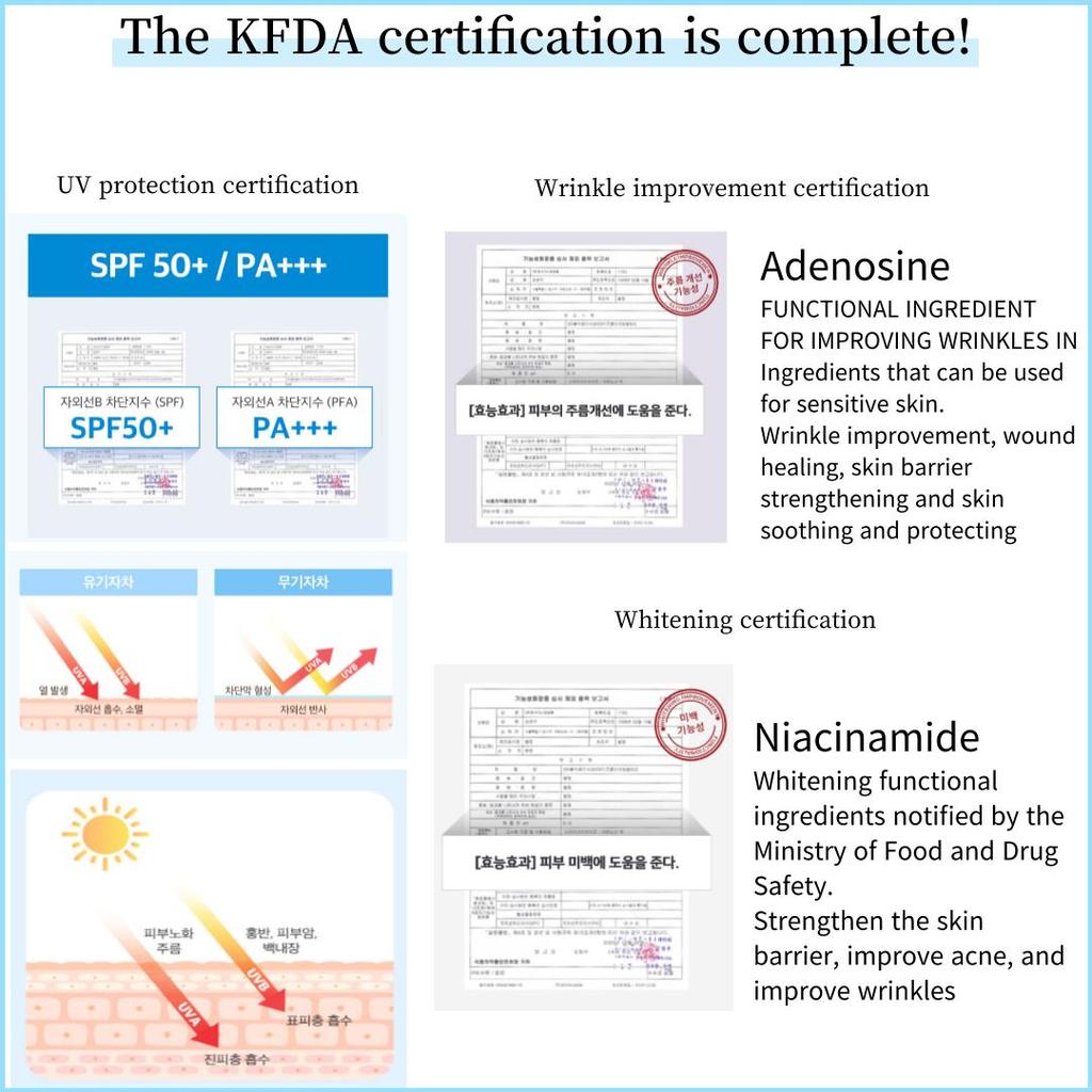 [3W CLINIC] ПРЕМИУМ ВЕГАНСКАЯ ИНТЕНСИВНАЯ ЛЕГКАЯ СОЛНЦЕЗАЩИТНАЯ СЫВОРОТКА 50 мл SPF50+/PA+++