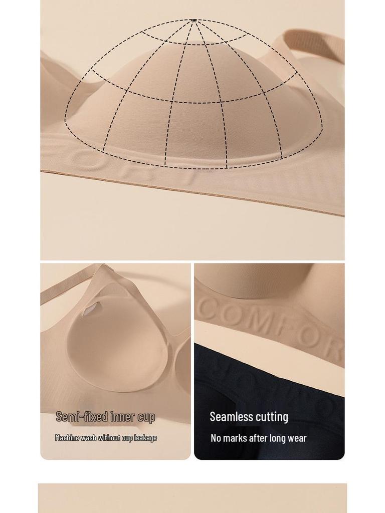 Changjie Recommended: Shu Chang Women's Invisible Seamless Bra - Light, Breathable, and Nude Tone.