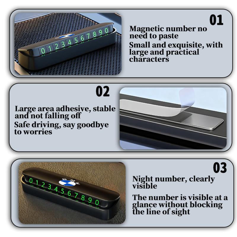 For BMW Car Temporary Parking Card Phone Number Plate Accessories M Performance E36 E46 E60 E90 E91 E92 E93 F30 F20