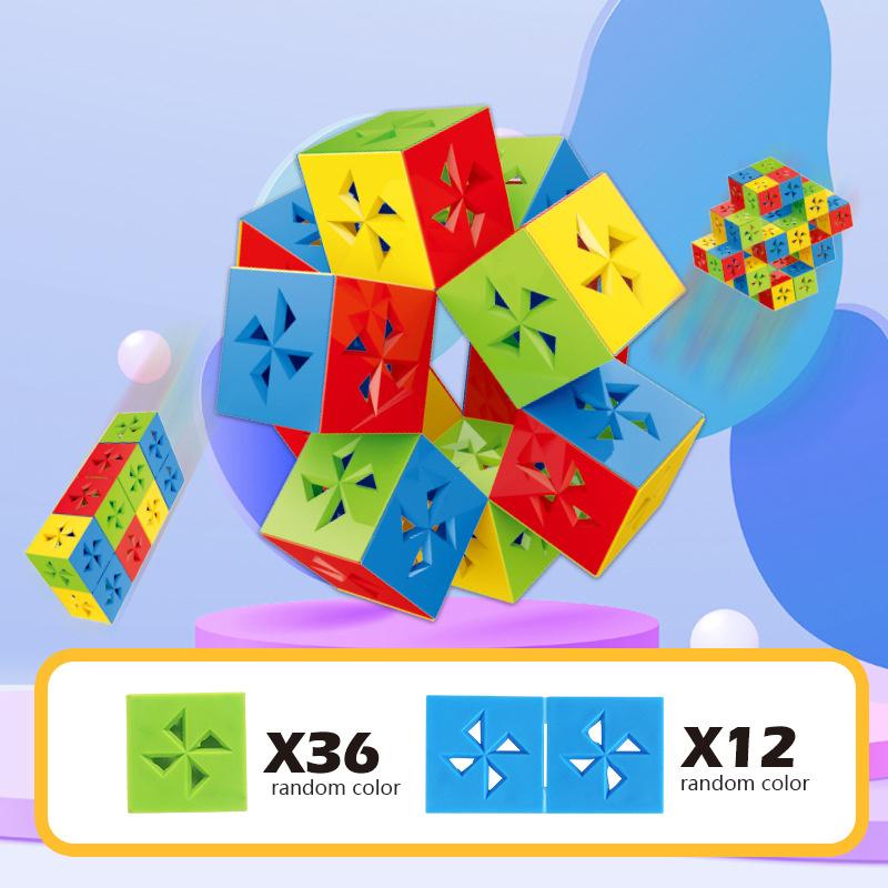 Конструктор Игрушки 3D Изменяемый Магический Куб Игрушка Геометрия Бесконечный Магический Меняющийся Куб DIY Сборка Детям Обучающий Образовательный Подарок Подарки