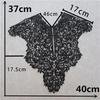 Black & White Polyester Embroidered Lace Collar for DIY Cheongsam Dress Crafting