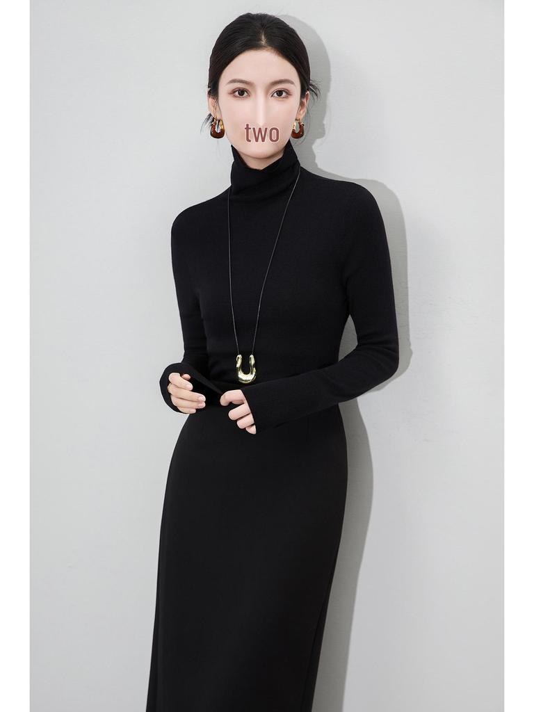 16-Needle Four-Flat Superfine Merino Wool Solid Turtleneck Knitwear: Simple, Versatile, and Close-Knit Design