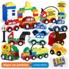 Large Building Blocks Car Model Children's Urban Traffic Accessories Assembled Toy Cartoon Car Chassis Gift For Children