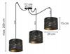 Ceiling hanging lamp with spider pattern lampshade, gold