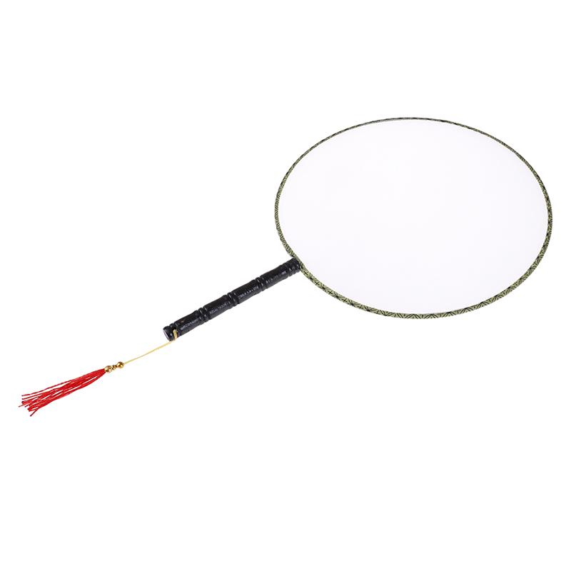 Белый элегантный ручной веер гонг-фан пустая детская художественная роспись веера своими руками