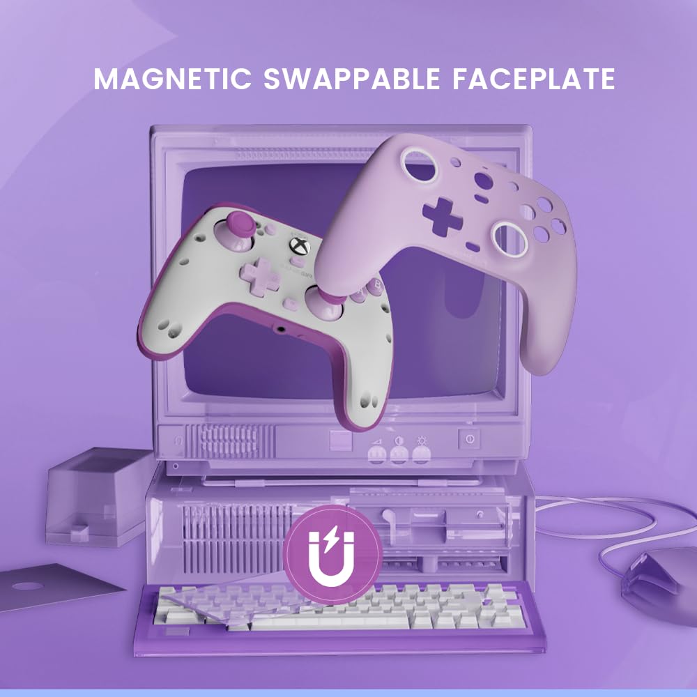 Проводной контроллер GameSir G7 SE для Xbox, Xbox Series и джойстик с датчиком Холла с аудиоразъемом One, XS, ПК, 3,5 мм (фиолетовый)