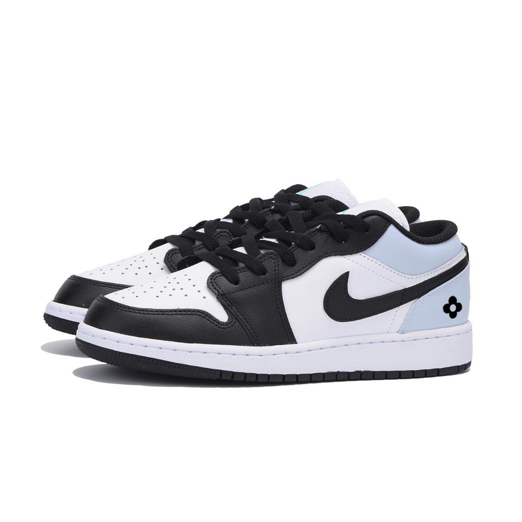 Jordan Air Jordan 1 Low Винтажные Баскетбольные Кроссовки Мужские Бело-Синие 553558-131(Команда85-)