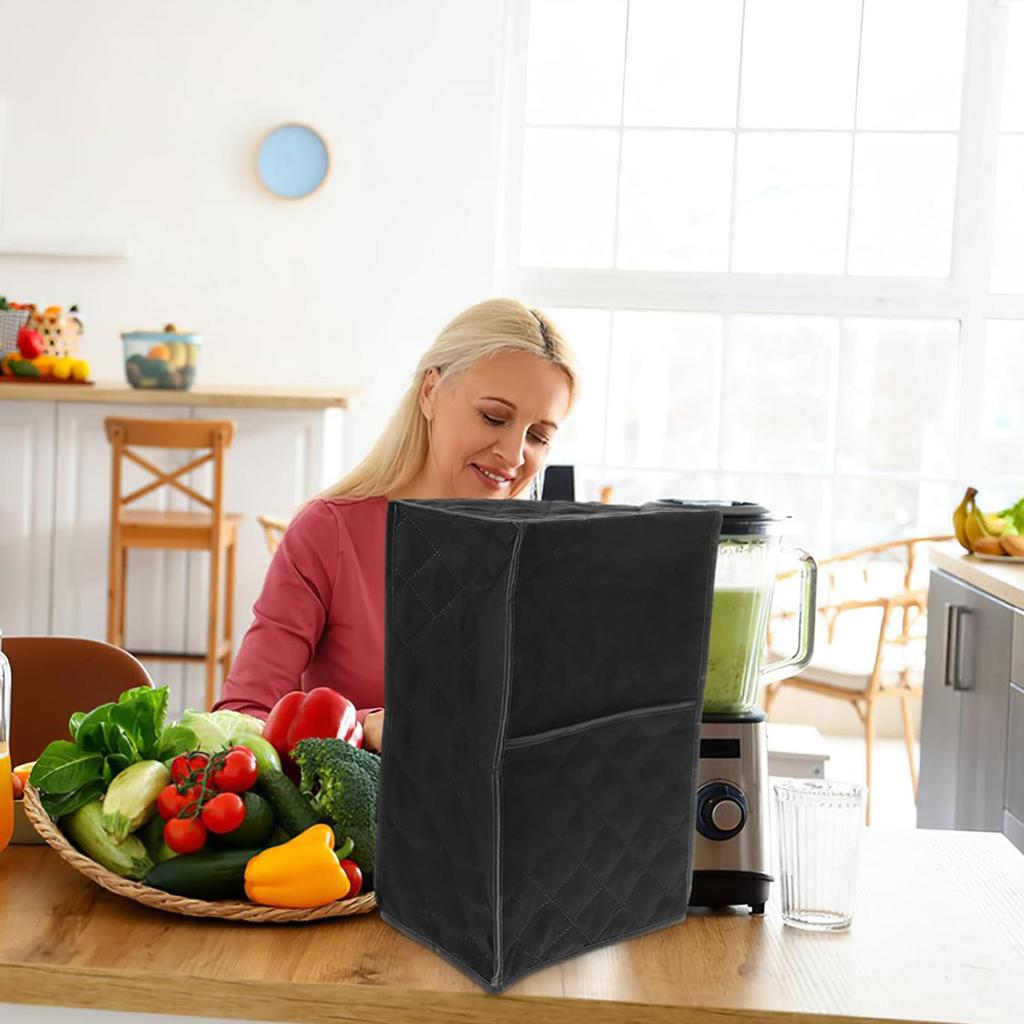 Тихий блендер и соковыжималка Защитный чехол с карманом для хранения Пылезащитный Черный Стеганый Материал Защита Кухонного Прибора