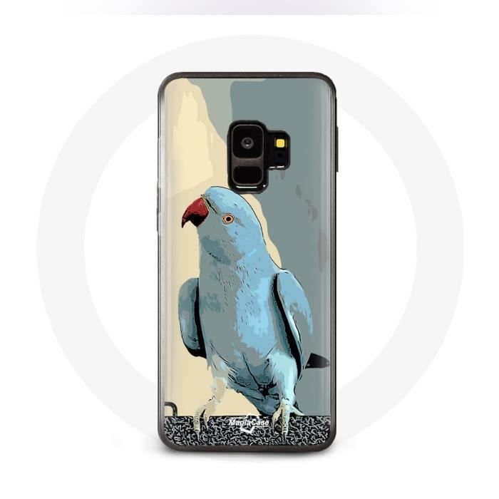 Case - Samsung - Galaxy S9 - Flexible - Parakeets Parrots - Blue