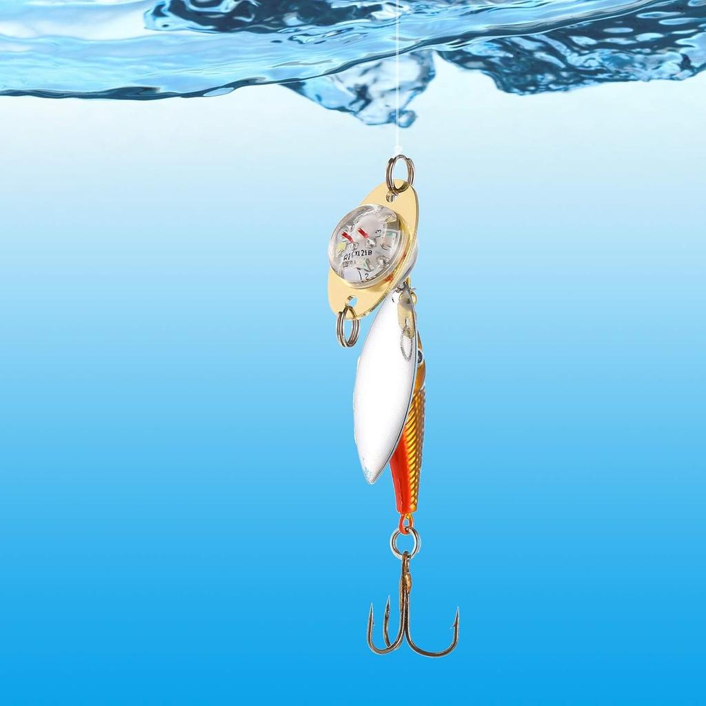 10 sets of LED fish lure luya bait sea fishing trolling spoon type underwater flash bait deep sea fishing lure light red light