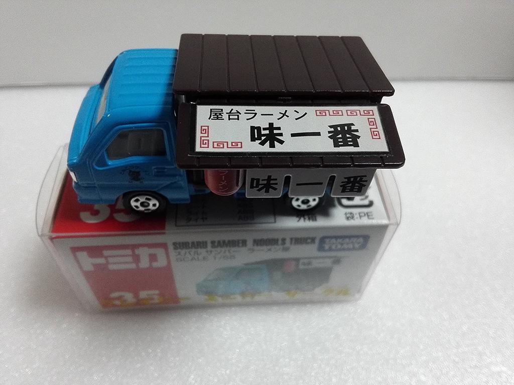 Out of Print Tomica 35 Subaru Sambar Ramen Shop Crazy Miniature Car Circle with Case CMC No.