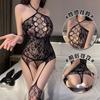 Sex underwear large size sexy suspender seduction open crotch onesie pantyhose