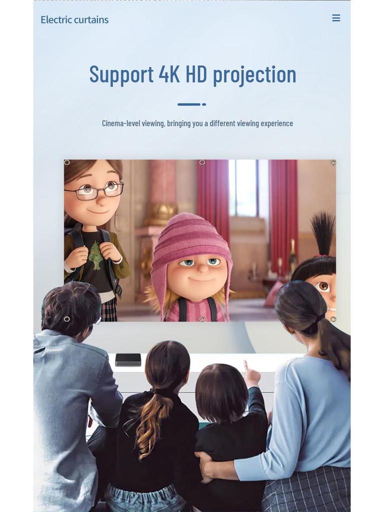 Photon Curtain High-Gain Wide-Angle Anti-Light Projection Screen for Indoors/Outdoors