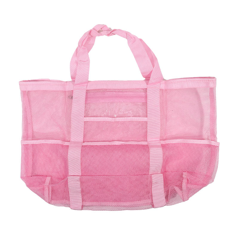 Пляжные сумки для женщин, летние, для путешествий, сетчатая сумка-тоут с большим внутренним карманом, песозащитная, плетеная, на плечо, ручная сумка