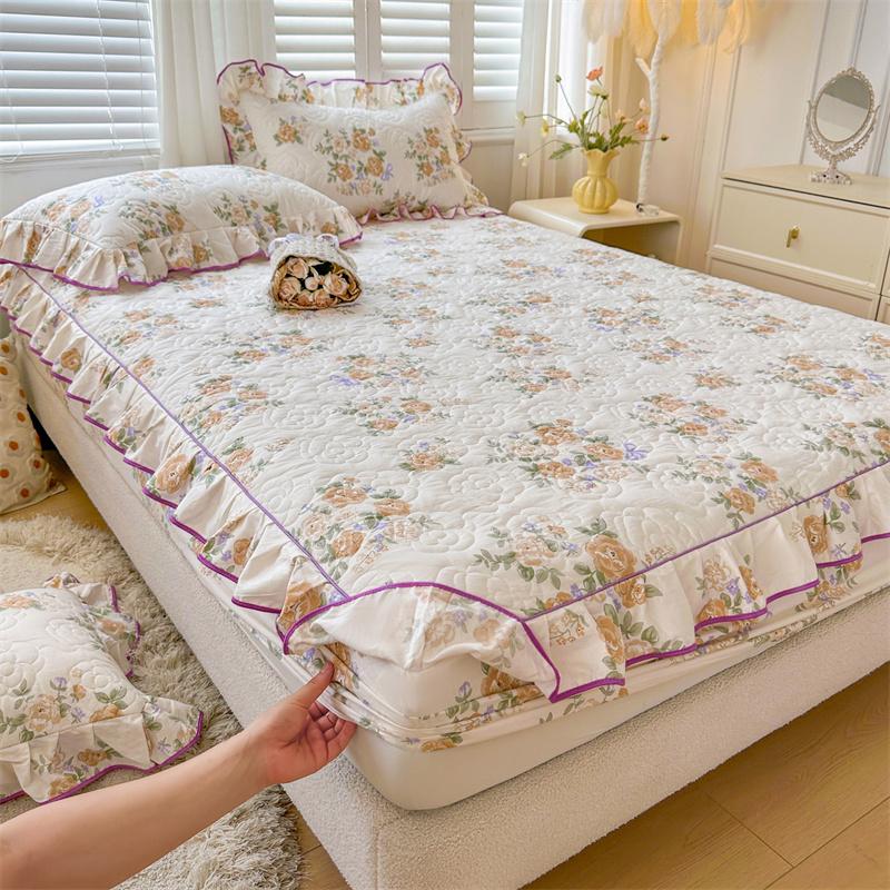 Покрывало, приятное для кожи, простое покрывало для кровати из чистого хлопка, эластичное постельное белье cubre colchón (Нет наволочки)