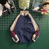 Men's Retro Contrast Stitching Baseball Jacket - Trendy, Loose Fit for Couples
