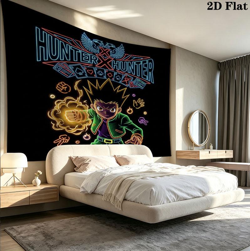 Настенный гобелен Hunter X Hunter Эстетичный настенный подвесной тканевый плед Декоративные гобелены для спальни гостиной Домашний декор