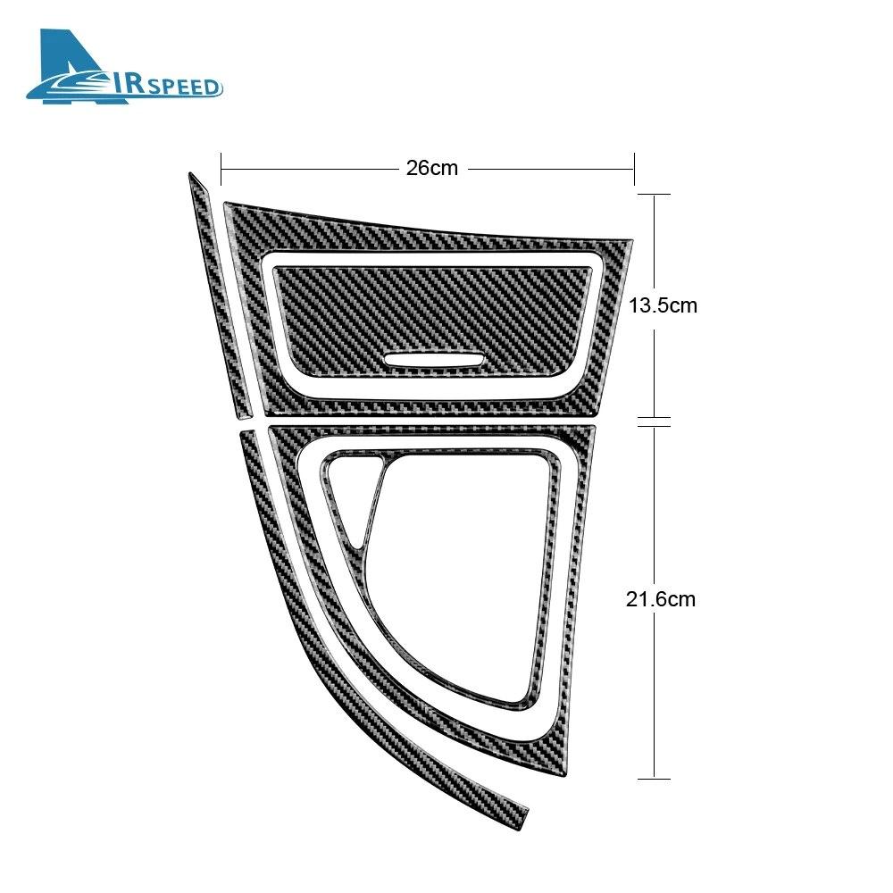 Для BMW 1 серии E81 E82 E87 E88 2008-2013 аксессуары из углеродного волокна, панель переключения передач автомобиля, боковая полоса, ящик для хранения, наклейка на раму
