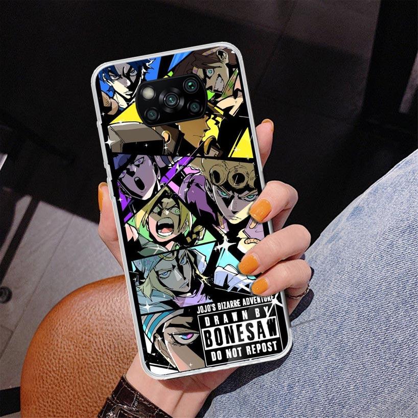 All JoJo's Bizarre Adventure Phone Case For Xiaomi Poco X7 X6 X5 Pro F7 Ultra Redmi 15C 15 13C 13 12C 12 10 10A 10C 9 9A 9C 9T C