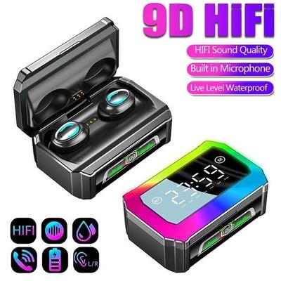 TWS Bluetooth 5.3 Наушники Спортивная игровая гарнитура Шумоподавление Водонепроницаемые Hi-Fi стерео наушники-вкладыши с цветным светодиодным зарядным устройством