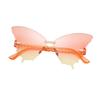 Unisex Butterfly Eyewear Frameless Sunglasses With Resin Lenses For Cycling And Stylish Outfits