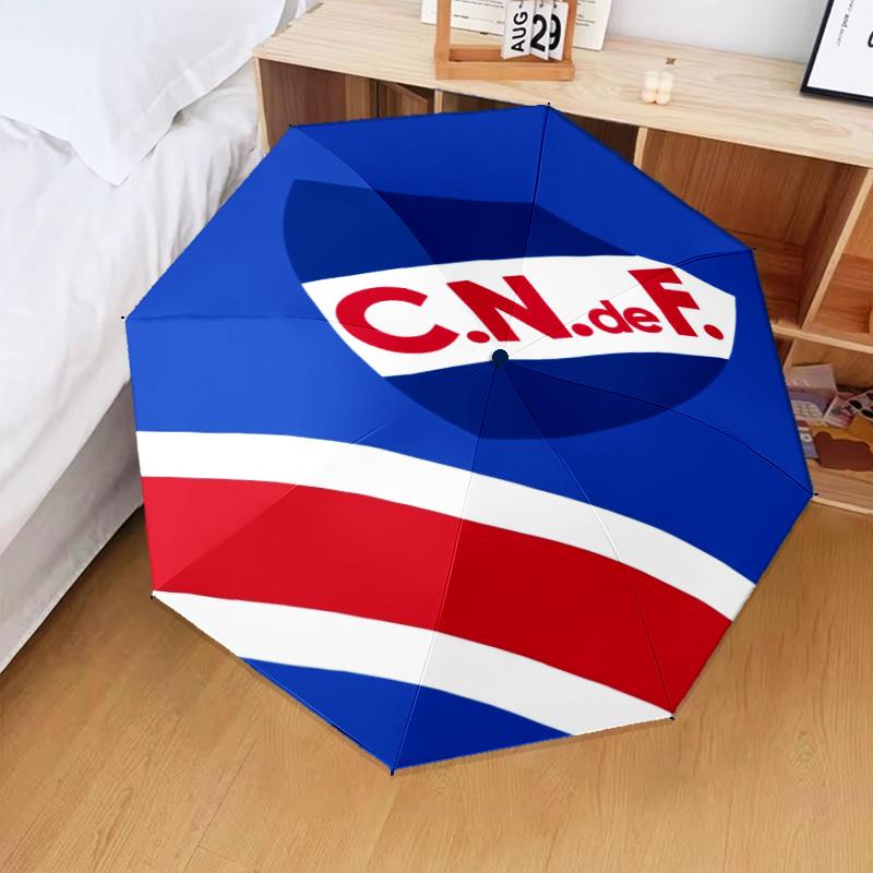 Montevideo Crest Design Umbrella Folding umbrella, automatic umbrella 8-Frame for Travel, camping Use Gift for Halloween Christmas