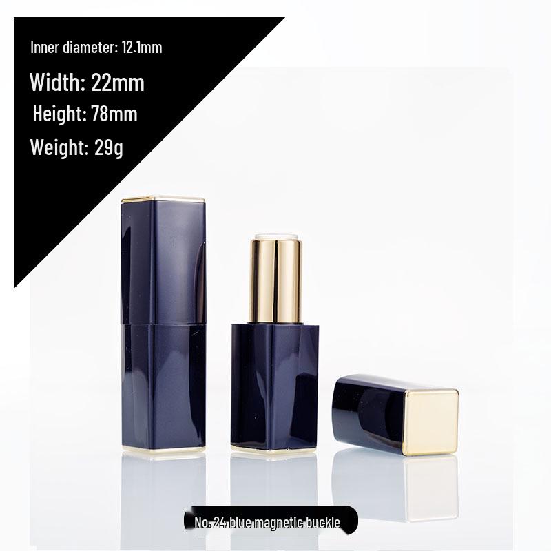 Customizable Magnetic Lipstick Tube with Pattern Options - Empty 12.1mm DIY Packaging