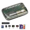Transparent USB 2.0 Card Reader Dongle CF MS TF M2 XD SD Memory Card Writer 480Mbps View Data Transfer Adapter Plug Play