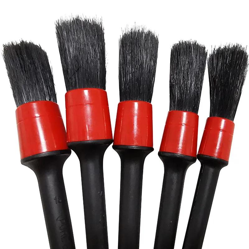 5pcs Car Cleaning Brushes Set Auto Detailing Brush Car Interior Detail Cleaning Brush Kit Dashboard Air Outlet Wheel Rims Clean