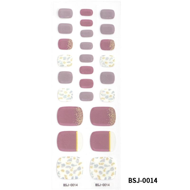 Semi-cured Manicure Stickers, Toenail Stickers, Bronzing Waterproof Toenail Stickers