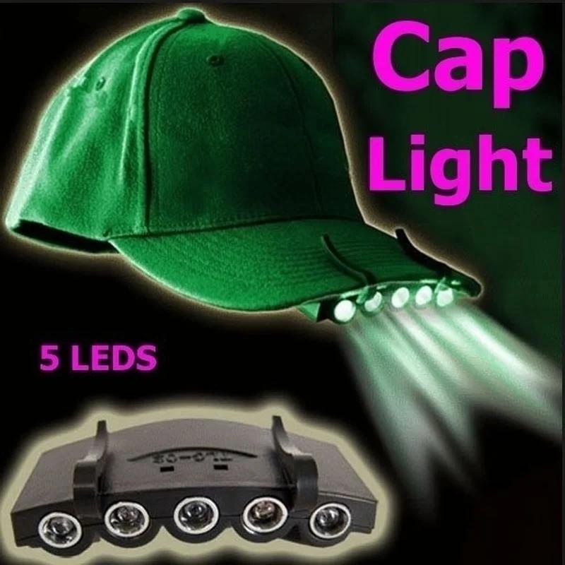 5 LED Cap Hat Head Fishing Camping Bike Night Light  Equipment (not Include The Cap)   Tools
