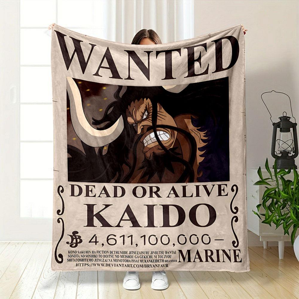 "Wanted Poster Featuring a Fierce Character with Horns and Bold Text." for All Seasons Blanket Lunch Break Throw Gift
