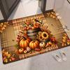 День Благодарения Тыква Кленовый Лист Коврик Губка для Спальни Кухни Ванной Комнаты Прачечной Осенний Декор Фланелевый Декор Прихожей