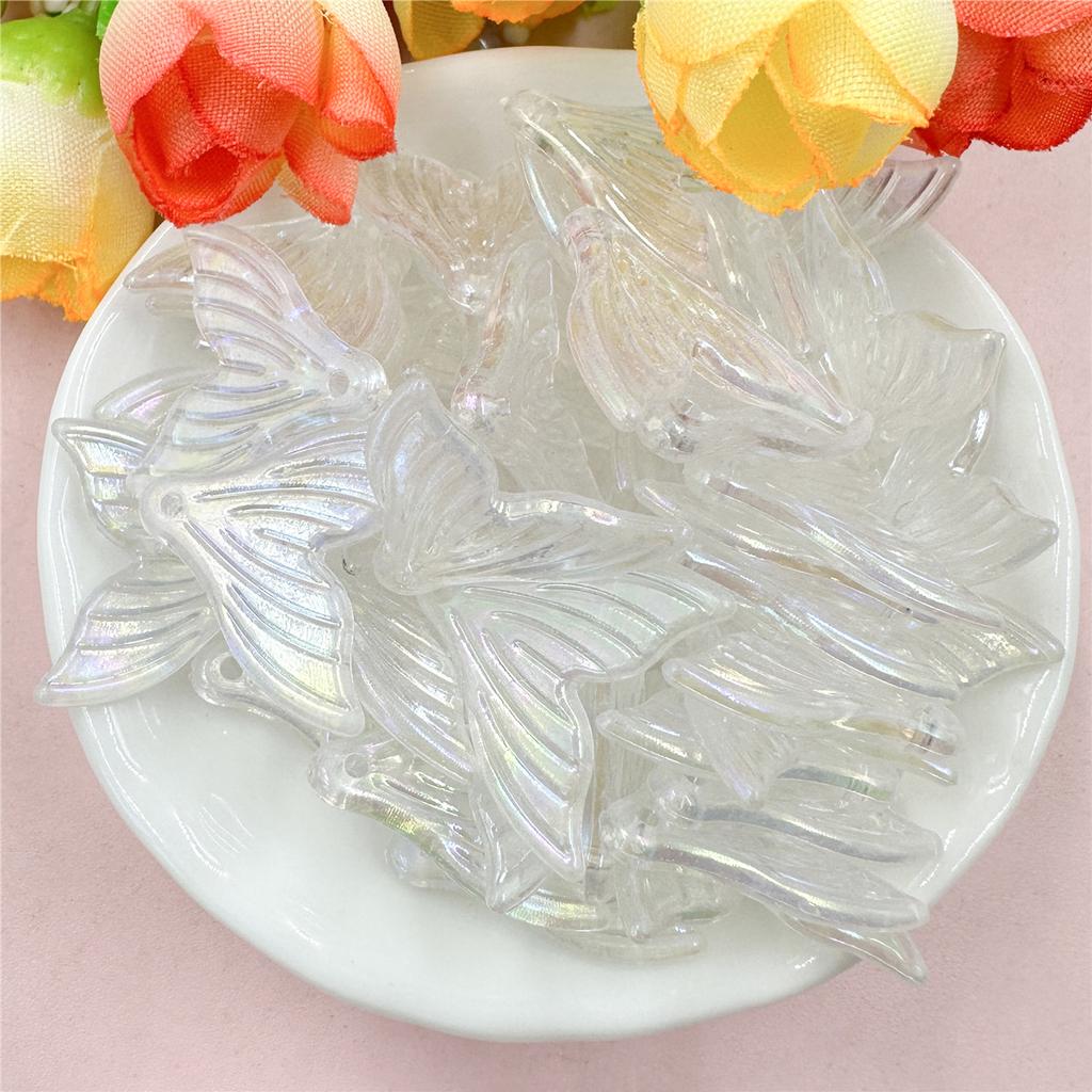 20*19,4 мм 100 шт. Новые популярные бусины для ожерелья в виде рыбьего хвоста для девочек, акриловые браслеты, сделай сам, ювелирные изделия, прозрачные, цветные, подарки ручной работы