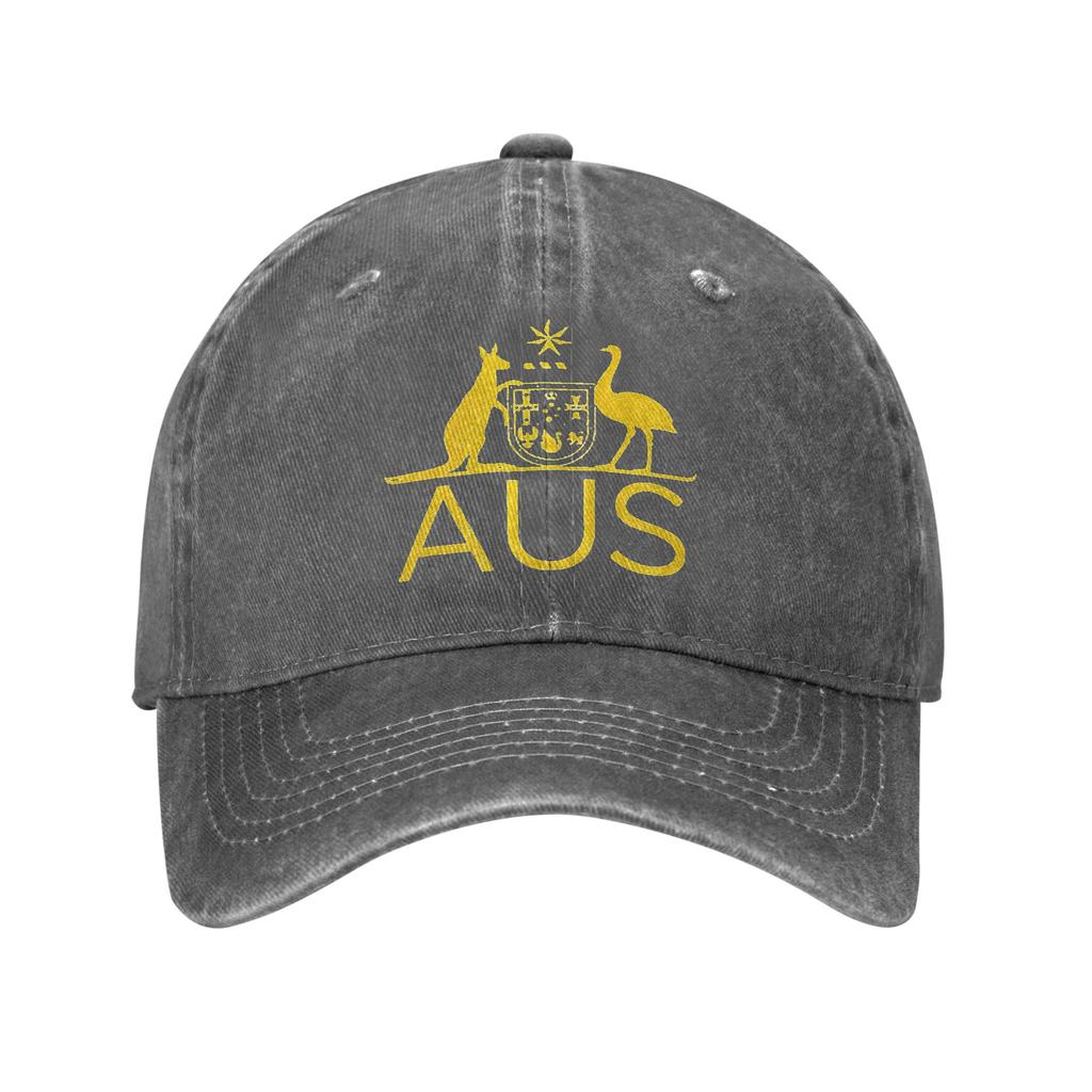 Australia Kangaroo and Emubird Baseball Caps Vintage Distressed Denim Aus Aussie Snapback Cap for Unisex Women Outdoor Soft Hat